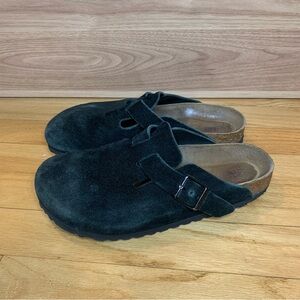Birkenstock Boston Black Soft Footbed - Size 39